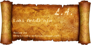 Laki Antónia névjegykártya