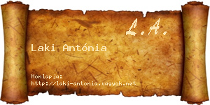 Laki Antónia névjegykártya